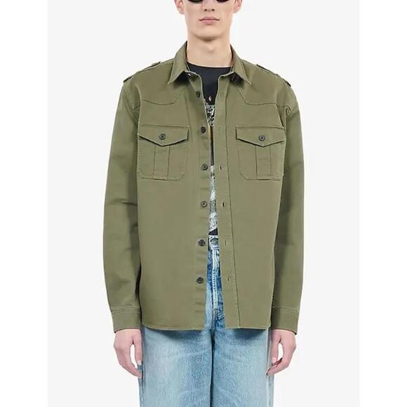 The Kooples Khaki Officer Style Shirt Jacket Men’s Size Small NWT MRSP $395 - Picture 9 of 10
